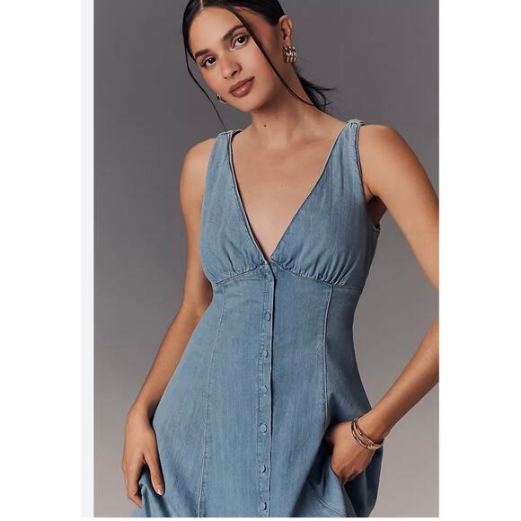 Reformation Dresses & Skirts - Reformation Anthropologie Sebastien Denim Midi Dress - Size 6